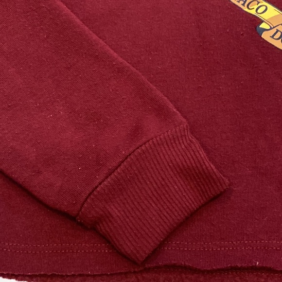 Harry Potter Hogwarts Crest Draco Maroon Cropped Hoodie M-L - Picture 6 of 11